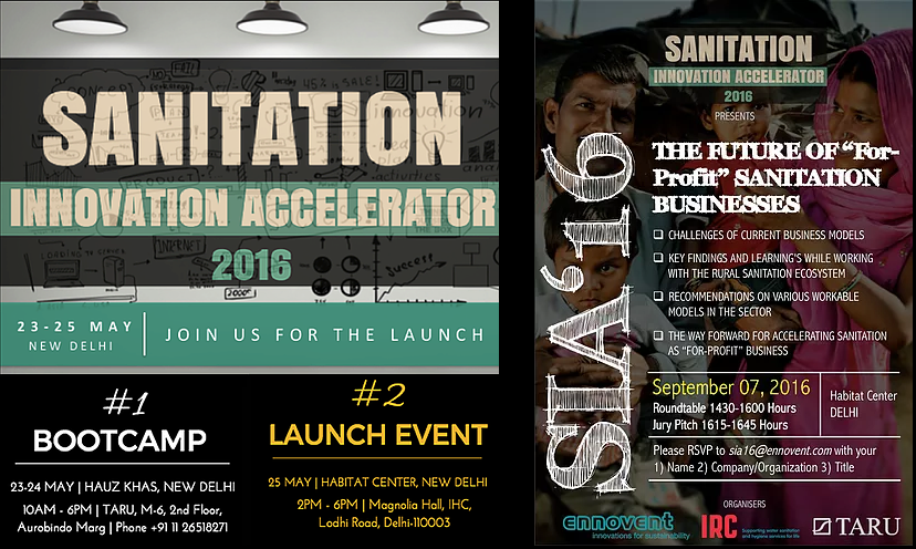 Sanitation Innovation Accelerator 2016 posters