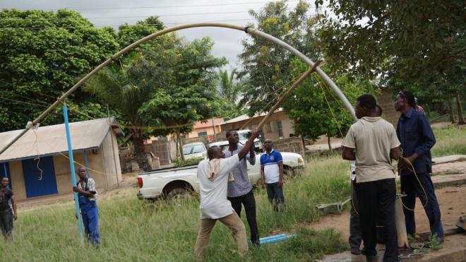 Participants or the area mechanic training in Akatsi South 