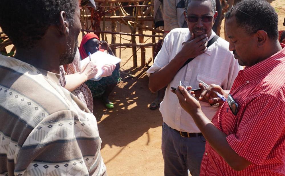 Collecting data in South Ari, Ethiopia