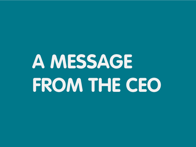 A message from the CEO