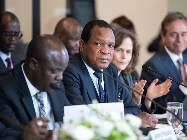 Minister Anxious Masuka from Zimbabwe at the UN Water Conference 2023 (Photo: Tanya Bindra / SWA)