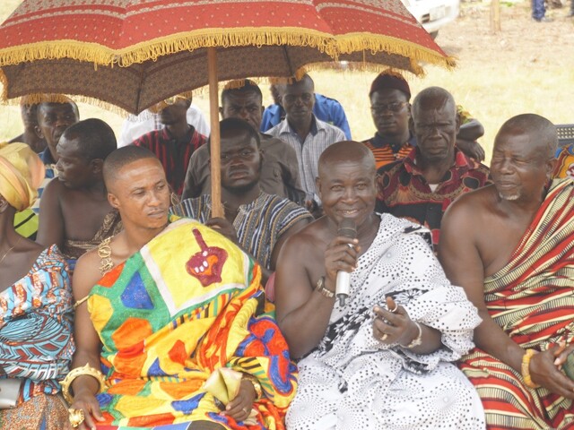 Traditional leaders from the seven communities at the event 