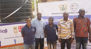 Project team of Asunafo South, IRC, Project Maji at the event