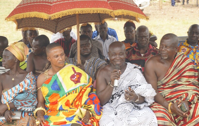 Traditional leaders from the seven communities at the event