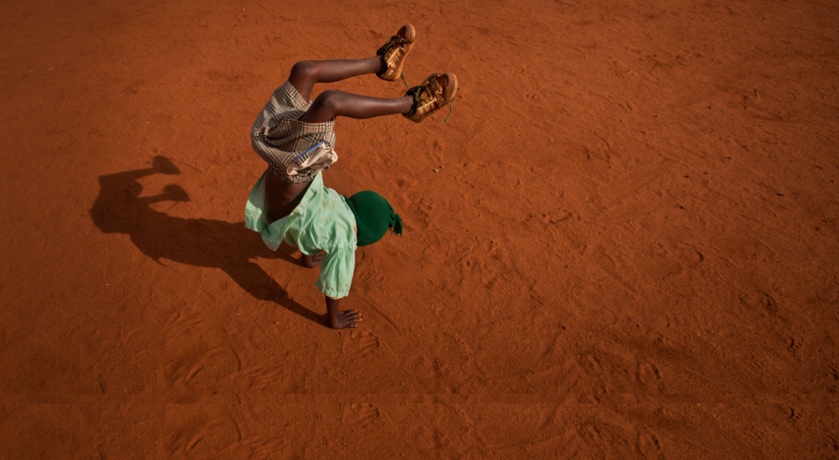 Boy jumping - image on website homepage